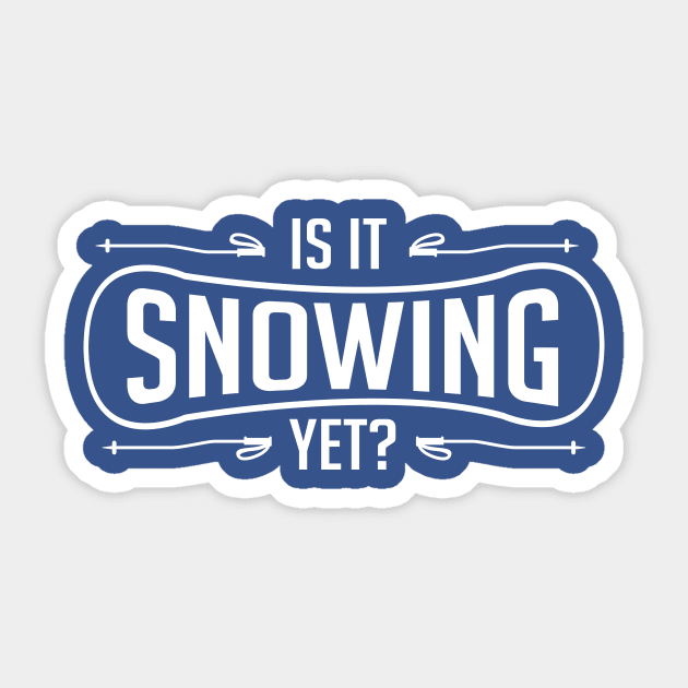 Is it snowing yet? (white) Sticker by nektarinchen